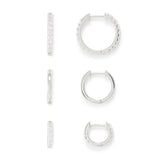 Sterling Silver Huggie Ear Party Set