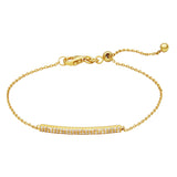 Grace 18k Gold Vermeil .25ct tw Lab-Grown Diamond Pave Bar Bracelet