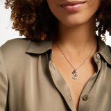 Pre-Owned Disney by Kay 1/6ct tw  Diamond Mickey Mouse Pendant Necklace in Sterling Silver and Rose Gold