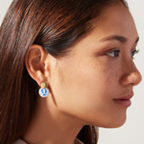 Mini Kinoko Enamel Earrings in Blue