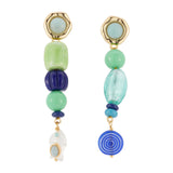 Lindy Earrings in Blue Multi