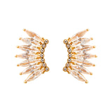 Petite Crystal Madeline Studs in Gold & Clear