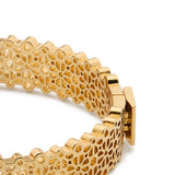 Spade Flower Lace Thin Bangle in 18k Gold Plating
