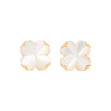 Spade Flower Studs in Mother of Pearl