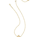 Bunny Short Pendant Necklace in Gold & Taupe Mother of Pearl