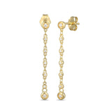 Vermeil Lab Grown 1/10ct tw Diamond Linear Drops