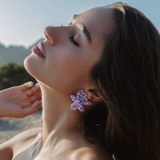 Manny Earrings in Purple