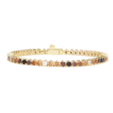 Not Your Basic Tennis Bracelet in Gold & Black