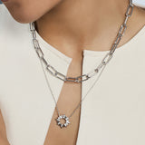 Sunseeker Pendant Necklace in Silver Plating
