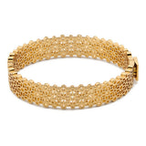 Spade Flower Lace Thin Bangle in 18k Gold Plating