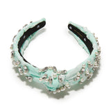 Slim Knotted Crystal Grid Headband