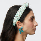 Slim Knotted Crystal Grid Headband