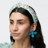 Slim Knotted Crystal Grid Headband