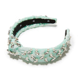Slim Knotted Crystal Grid Headband