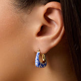 Dakota Statement Earrings in Blue