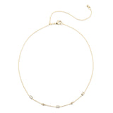 Gem Choker in Gold & White Opal