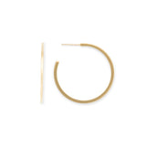 18K Gold Plated Solid Hoops