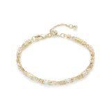 Mixed Stone Adjustable Tennis Bracelet in Gold