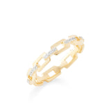 18k Gold Plated Simple Chain Ring