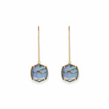 Rocksbox Exclusive Davis Drop Earrings in Gold & Navy Abalone