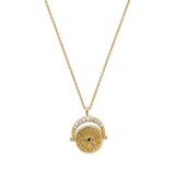 Aptos Flipping Evil Eye Pendant in Gold & CZ