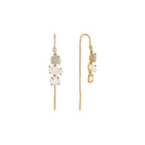 Aega Stone Threader Drops in Gold & Stone Mix