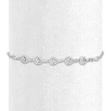 Pre-Owned Kay 1/20ct tw Diamond Interwoven Bolo Bracelet in Sterling Silver