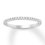 Pre-Owned Kay 1/6ct tw Round-cut Diamond Wedding Band in 10K White Gold