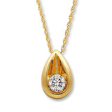 Pre-Owned Kay 1/4ct tw Diamond Pendant Necklace in 14k Yellow Gold