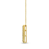 Pre-Owned Kay 1/4ct tw Diamond Ladder Pendant Necklace in 14k Yellow Gold