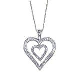 Pre-Owned Kay 1/6ct tw Diamond Heart Pendant Necklace in 10k White Gold