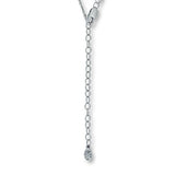 Pre-Owned Kay 1/4 ct Diamond Open Hearts Necklace in 14K White Gold