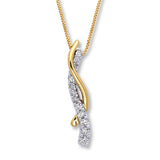 Pre-Owned Kay 1/4ct tw Diamond Journey Necklace in 14K Two-Tone Gold