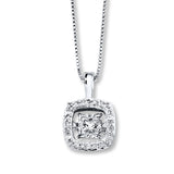 Pre-Owned Kay 1/3ct tw Diamond Unstoppable Love Necklace in 10k White Gold