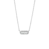 Pre-Owned Kay 1/4ct tw Diamond Three-Stone Necklace in 10k White Gold