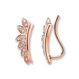 Pre-Owned Kay 1/15ct tw Diamond Ear Climbers in 10k Rose Gold