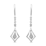 Pre-Owned Kay 1/8ct tw Diamond Dangle Earrings in 10K White Gold