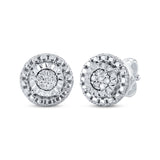 Pre-Owned Kay 1/20ct Diamond Earrings in Sterling Silver