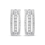 Pre-Owned Kay 1/4ct Diamond Hoop Earrings in 10k White Gold