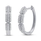 Pre-Owned Kay 1/4ct tw Diamond Hoop Earrings in Sterling Silver