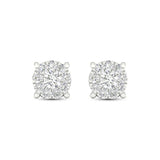 Pre-Owned Kay 1/4ct tw Diamond Halo Stud Earrings in 10k White Gold