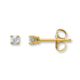 Pre-Owned Kay 1/20ct tw Round-cut Diamond Earrings in 14k Yellow Gold