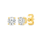 Pre-Owned Kay 1/2ct Round-cut Diamond Stud Earrings in 14k Yellow Gold