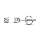 Pre-Owned Kay 1/4ct tw Certified Round-cut Diamond Earrings in 18k White Gold