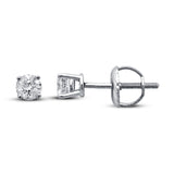 Pre-Owned Kay 1/2ct tw Certified Round-cut Diamond Earrings in 18k White Gold