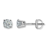 Pre-Owned Jared 1/2 ct Round-cut Certified Diamond Earrings in 18K White Gold