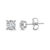 Pre-Owned Kay 1/5ct tw Diamond Radiant Reflections Earrings in 10k White Gold