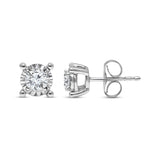 Pre-Owned Kay 3/8ct tw Diamond Radiant Reflections Earrings in 10K White Gold