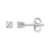 Pre-Owned Kay 1/10ct twDiamond Solitaire Earrings in 14k White Gold