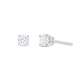 Pre-Owned Kay 1/5ct tw Diamond Solitaire Stud Earrings in 14K White Gold